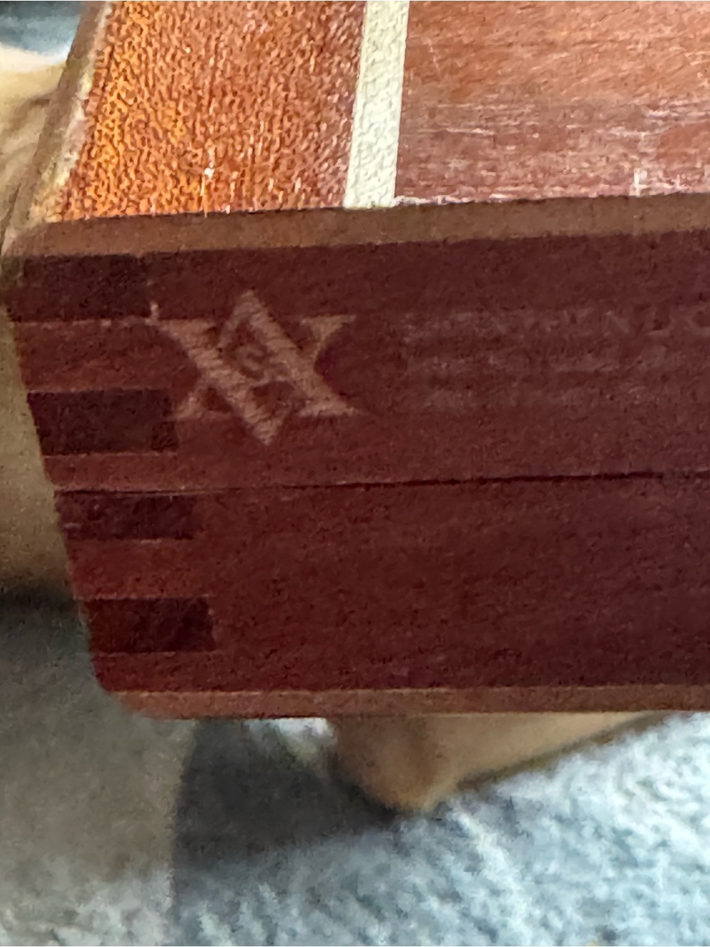 Source Unknown Wooden Foldable Chess / checker Board - Light and Dark Wood - Picture 6 of 7